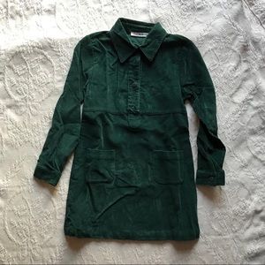 Green corduroy dress